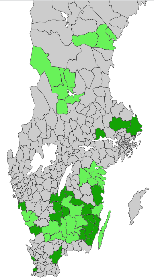 Swedish municipalities using Inero